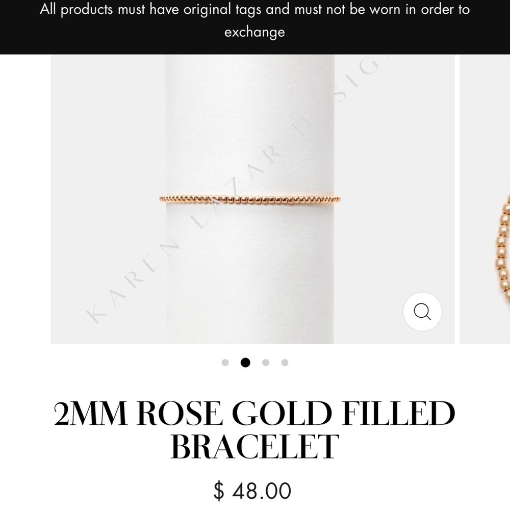 Karen Lazar Rose Gold Bracelet